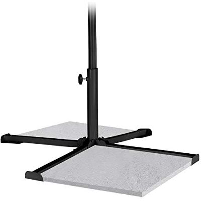 Relaxdays Platten Sonnenschirmständer, für Schirmstangen 25-35 mm, schwarz Kreuzfuß, klappbar, Garten & Balkon, Metall Relaxdays Platten Sonnenschirmständer, für Schirmstangen 25-35 mm, schwarz Kreuzfuß, klappbar, Garten & Balkon, Metall