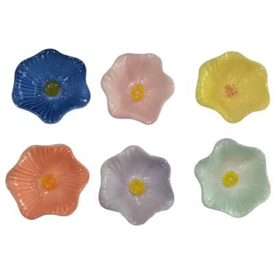 Generic 6Pcs Ceramic Bee Bath Flower Shape Drinking Station for Garden Kunstvolle, wetterfeste Gießbecher fügen sich in natürliche Räume für die Gartenterrasse und die Präsentation im Freien ein Generic 6Pcs Ceramic Bee Bath Flower Shape Drinking Station for Garden Kunstvolle, wetterfeste Gießbecher fügen sich in natürliche Räume für die Gartenterrasse und die Präsentation im Freien ein