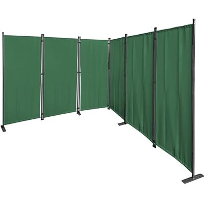 QUICK STAR Paravent 6 Teilig 340x165cm Grün Garten & Balkon Sichtschutz Stellwand Innen & Außen Raumteiler Trennwand Faltbar Blickdicht & Wetterfest QUICK STAR Paravent 6 Teilig 340x165cm Grün Garten & Balkon Sichtschutz Stellwand Innen & Außen Raumteiler Trennwand Faltbar Blickdicht & Wetterfest