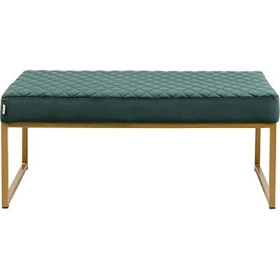 Kare Design Bank Smart Velvet, Dunkelgrün, Sitzbank, Polsterbank, Samtoptik, Stahl Gestell, 40x90x40 cm (H/B/T) Kare Design Bank Smart Velvet, Dunkelgrün, Sitzbank, Polsterbank, Samtoptik, Stahl Gestell, 40x90x40 cm (H/B/T)