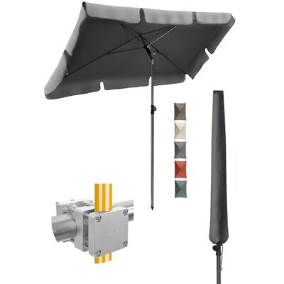4smile Sonnenschirm Balkon SET – Balkonschirm rechteckig mit UV50+-Schutz, inkl. Sonnenschirmhalter Balkongeländer und Schirmhülle – passend für Terrasse & Balkon 4smile Sonnenschirm Balkon SET – Balkonschirm rechteckig mit UV50+-Schutz, inkl. Sonnenschirmhalter Balkongeländer und Schirmhülle – passend für Terrasse & Balkon