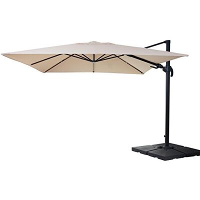 Mendler Gastronomie-Ampelschirm HWC-A96 3x4m (Ø5m) schwenkbar Polyester/Alu, 26kg, mit Ständer Mendler Gastronomie-Ampelschirm HWC-A96 3x4m (Ø5m) schwenkbar Polyester/Alu, 26kg, mit Ständer