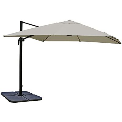 Mendler Gastronomie-Ampelschirm HWC-A96 3,5x3,5m Polyester (Ø4,95m), Alu/Stahl, 25kg, mit Ständer Mendler Gastronomie-Ampelschirm HWC-A96 3,5x3,5m Polyester (Ø4,95m), Alu/Stahl, 25kg, mit Ständer