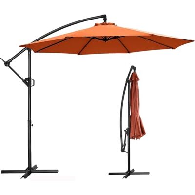 Sekey Sonnenschirm Ø300cm Groß Garten Terrasse Ampelschirm mit Eisen Mast, 200g PU-Beschichtung, 500h Farbechtheit, Schweres Gestänge für Café Balkon Sekey Sonnenschirm Ø300cm Groß Garten Terrasse Ampelschirm mit Eisen Mast, 200g PU-Beschichtung, 500h Farbechtheit, Schweres Gestänge für Café Balkon