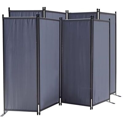 QUICK STAR 2 Stück Paravent 4 Teilig 165 x 220 cm Grau Garten & Balkon Sichtschutz Stellwand Innen & Außen Raumteiler Trennwand Faltbar Blickdicht & Wetterfest QUICK STAR 2 Stück Paravent 4 Teilig 165 x 220 cm Grau Garten & Balkon Sichtschutz Stellwand Innen & Außen Raumteiler Trennwand Faltbar Blickdicht & Wetterfest