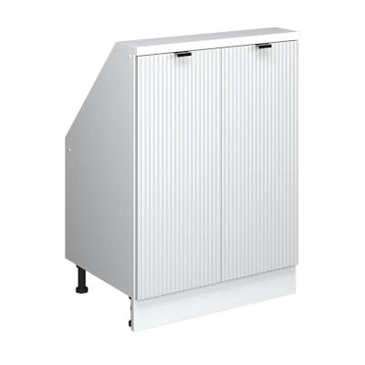 Vicco Dachschrägenschrank Rion, Weiß Riffel/Weiß B60 x T46 cm, mit 2 Türen, platzsparend für Dachschrägen Vicco Dachschrägenschrank Rion, Weiß Riffel/Weiß B60 x T46 cm, mit 2 Türen, platzsparend für Dachschrägen