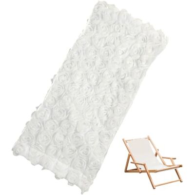 BEAHING Sling Chair Ersatzstoff Floral Quick Swap Weiß, Ersatzstoff für Terrassenstühle, Strand, Weiß BEAHING Sling Chair Ersatzstoff Floral Quick Swap Weiß, Ersatzstoff für Terrassenstühle, Strand, Weiß