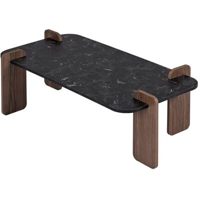 Hanah Home Stilvoller Couchtisch, Lotus & Walnuss, 120 x 60 x 35 cm 100% melaminbeschichtet, 18 mm stark Werkzeuglose Montage Hanah Home Stilvoller Couchtisch, Lotus & Walnuss, 120 x 60 x 35 cm 100% melaminbeschichtet, 18 mm stark Werkzeuglose Montage