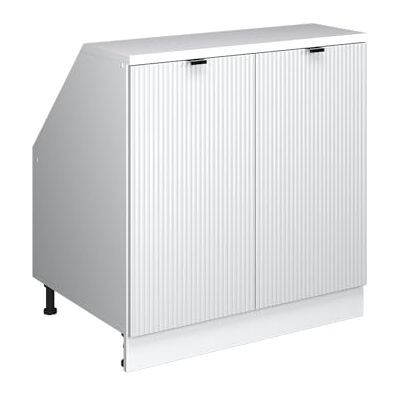 Vicco Dachschrägenschrank Rion, Weiß Riffel/Weiß B80 x T60 cm, mit 2 Türen, platzsparend für Dachschrägen Vicco Dachschrägenschrank Rion, Weiß Riffel/Weiß B80 x T60 cm, mit 2 Türen, platzsparend für Dachschrägen