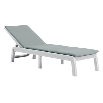 Keter Mallorca Sonnenliege/Gartenliege – weiß – inkl. grünem Kissen – 4-Fach verstellbar – 187,5×58×29 cm – wetterbeständig & klappbar Keter Mallorca Sonnenliege/Gartenliege – weiß – inkl. grünem Kissen – 4-Fach verstellbar – 187,5×58×29 cm – wetterbeständig & klappbar
