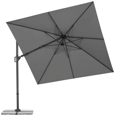 Schneider Ampelschirm VIVASOL 300 x 300 cm, Anthrazit, 360° drehbar, bis 50° neigbar, 45° kippbar, Air-vent, Schutzhülle & Plattenständer Schneider Ampelschirm VIVASOL 300 x 300 cm, Anthrazit, 360° drehbar, bis 50° neigbar, 45° kippbar, Air-vent, Schutzhülle & Plattenständer