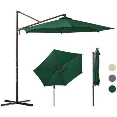 Sekey Alu Sonnenschirm Rund 300 cm, mit Kurbelbedienung, 360° drehbar und neigbar, mit Einrastgarnitur und Handgriff, runder Gartenschirm mit UV50+ Sonnenschutz für Garten und Terrasse Sekey Alu Sonnenschirm Rund 300 cm, mit Kurbelbedienung, 360° drehbar und neigbar, mit Einrastgarnitur und Handgriff, runder Gartenschirm mit UV50+ Sonnenschutz für Garten und Terrasse