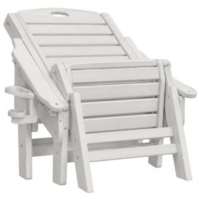 Generic Sonnenliege aus HDPE, 181 kg Tragkraft, 6-Fach verstellbare Rückenlehne, Armlehnen, Getränkehalter, weiß, für Pool Terrasse Balkon Rasen Generic Sonnenliege aus HDPE, 181 kg Tragkraft, 6-Fach verstellbare Rückenlehne, Armlehnen, Getränkehalter, weiß, für Pool Terrasse Balkon Rasen