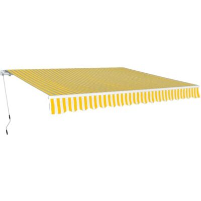vidaXL Klappmarkise manuell - 400 cm Gelb/Weiß - Markise vidaXL Klappmarkise manuell - 400 cm Gelb/Weiß - Markise