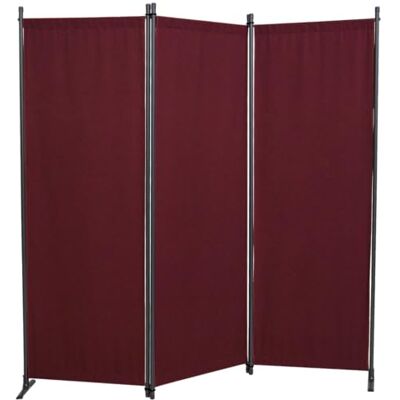 ANGERER Paravent 3-teilig, PE Bordeaux ANGERER Paravent 3-teilig, PE Bordeaux