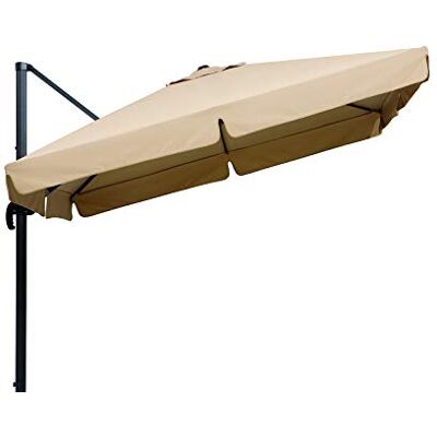 Schneider Sonnenschirm Rhodos, Natur, 300 x 300 cm quadratisch, 782-02, Gestell Alu/Stahl, Bespannung Polyester, 24 kg Schneider Sonnenschirm Rhodos, Natur, 300 x 300 cm quadratisch, 782-02, Gestell Alu/Stahl, Bespannung Polyester, 24 kg