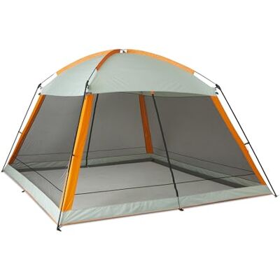 Amazon Baldachin-Zelt mit Netzgitter, UPF 50+ Sonnenschutz, Campingzelt für Gartenpartys, Strand und Terrasse, 381,2cm x 381cm x 262cm, Grau und Orange Amazon Baldachin-Zelt mit Netzgitter, UPF 50+ Sonnenschutz, Campingzelt für Gartenpartys, Strand und Terrasse, 381,2cm x 381cm x 262cm, Grau und Orange