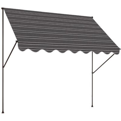 ANGERER Klemmmarkise Exklusiv grau-schwarz, 250 cm ANGERER Klemmmarkise Exklusiv grau-schwarz, 250 cm