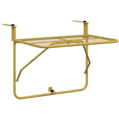 vidaXL Balkontisch Klappbar Balkonhängetisch Hängetisch Klapptisch Gartentisch Tisch Balkon Beistelltisch Balkonklapptisch Golden 60x40cm Stahl vidaXL Balkontisch Klappbar Balkonhängetisch Hängetisch Klapptisch Gartentisch Tisch Balkon Beistelltisch Balkonklapptisch Golden 60x40cm Stahl