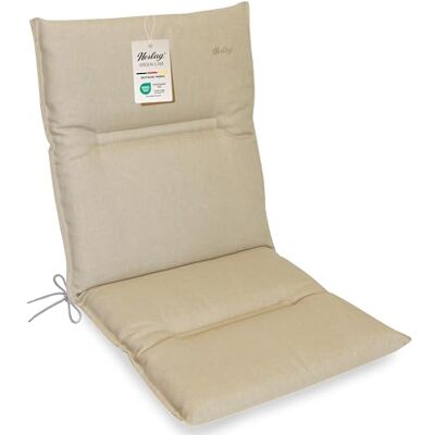 Herlag Niedriglehner-Auflage Greta 100x50x7cm Green-Line: Bezug aus 100% recyceltem Polyester Sitzauflage mit Fleck- & UV-Schutz Polster für Niederlehner-Gartenstühle Öko Tex 100 Natur Herlag Niedriglehner-Auflage Greta 100x50x7cm Green-Line: Bezug aus 100% recyceltem Polyester Sitzauflage mit Fleck- & UV-Schutz Polster für Niederlehner-Gartenstühle Öko Tex 100 Natur