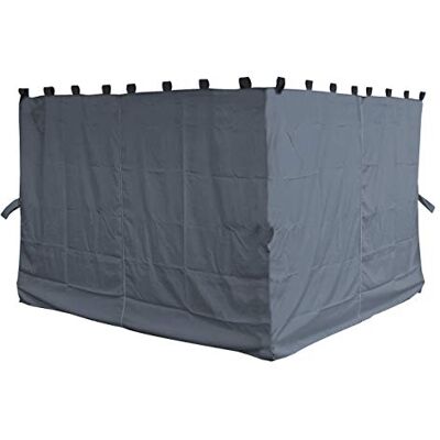 QUICK STAR 4 Seitenteile für Pavillon Paris 3x4m Seitenwand Platingrau QUICK STAR 4 Seitenteile für Pavillon Paris 3x4m Seitenwand Platingrau
