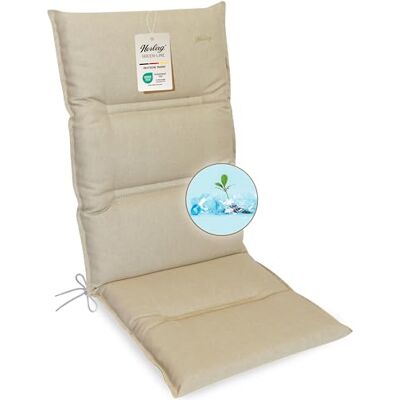 Herlag Hochlehner-Auflage Greta 120x50x7cm Green-Line: Bezug aus 100% recyceltem Polyester Sitzauflage mit Fleck- & UV-Schutz Polster für Hochlehner-Gartenstühle Öko Tex 100 Natur Herlag Hochlehner-Auflage Greta 120x50x7cm Green-Line: Bezug aus 100% recyceltem Polyester Sitzauflage mit Fleck- & UV-Schutz Polster für Hochlehner-Gartenstühle Öko Tex 100 Natur