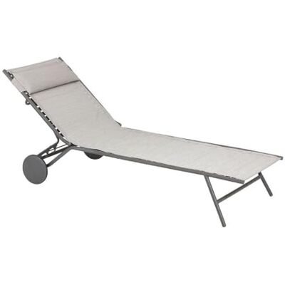 Lafuma MOBILIER Sonnenliege/Gartenliege Miami II Batyline® Duo Grau Galet LFM5171_9714-5 Jahre Garantie Lafuma MOBILIER Sonnenliege/Gartenliege Miami II Batyline® Duo Grau Galet LFM5171_9714-5 Jahre Garantie