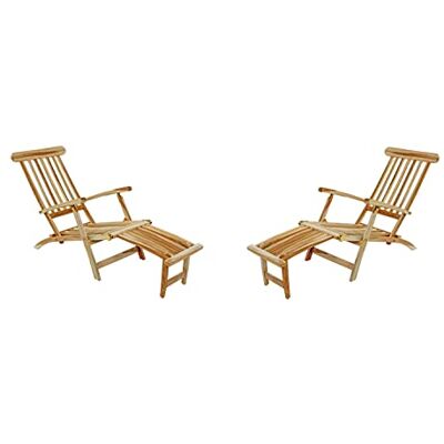 SAM 2er Set Gartenliege Puccon, verstellbare Sonnenliege, Teakholz massiv, Liegestuhl klappbar, Deckchair/Holzliege ideal für Balkon, Terrasse und Garten SAM 2er Set Gartenliege Puccon, verstellbare Sonnenliege, Teakholz massiv, Liegestuhl klappbar, Deckchair/Holzliege ideal für Balkon, Terrasse und Garten