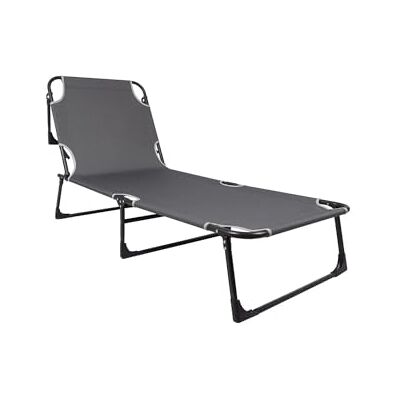 Avilia Sonnenliege mit Rückenlehne und Kissen für den Garten – ergonomischer Sonnenliege – 173 x 56 cm – Grau Avilia Sonnenliege mit Rückenlehne und Kissen für den Garten – ergonomischer Sonnenliege – 173 x 56 cm – Grau