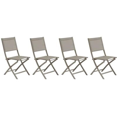 HESPERIDE Hespéride 4er-Set klappbare essentia-gartenstühle in haselnussbraun HESPERIDE Hespéride 4er-Set klappbare essentia-gartenstühle in haselnussbraun
