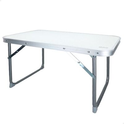 AKTIVE Klappbarer Strandtisch, Niedriger Strandtisch, 60x40x40cm, weiß, Metallgestell, Holzplatte, kleiner klappbarer Campingtisch, Anti-Kipp-Pads AKTIVE Klappbarer Strandtisch, Niedriger Strandtisch, 60x40x40cm, weiß, Metallgestell, Holzplatte, kleiner klappbarer Campingtisch, Anti-Kipp-Pads