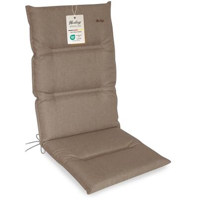 Herlag Hochlehner-Auflage Greta 120x50x7cm Green-Line: Bezug aus 100% recyceltem Polyester Sitzauflage mit Fleck- & UV-Schutz Polster für Hochlehner-Gartenstühle Öko Tex 100 Taupe Herlag Hochlehner-Auflage Greta 120x50x7cm Green-Line: Bezug aus 100% recyceltem Polyester Sitzauflage mit Fleck- & UV-Schutz Polster für Hochlehner-Gartenstühle Öko Tex 100 Taupe