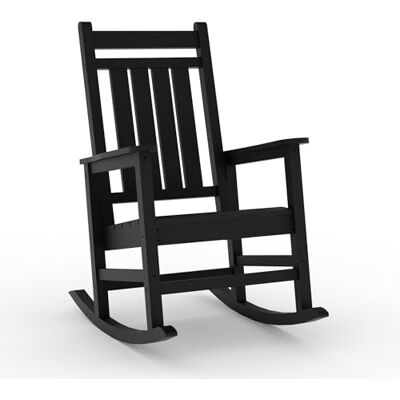 GarveeHome HDPE-Garten-Schaukelstuhl, Outdoor-Lounge-Sessel mit hoher Rückenlehne und Armlehnen, Allwetter-Terrassenstuhl, für Terrasse und Garten, 57,9 x 88,9 x 106,4 cm GarveeHome HDPE-Garten-Schaukelstuhl, Outdoor-Lounge-Sessel mit hoher Rückenlehne und Armlehnen, Allwetter-Terrassenstuhl, für Terrasse und Garten, 57,9 x 88,9 x 106,4 cm