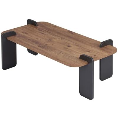 Hanah Home Stilvoller Couchtisch, 120 x 60 x 35 cm, Atlantische Kiefer & Anthrazit 100% melaminbeschichtet, werkzeuglose Montage, modernes Design Hanah Home Stilvoller Couchtisch, 120 x 60 x 35 cm, Atlantische Kiefer & Anthrazit 100% melaminbeschichtet, werkzeuglose Montage, modernes Design