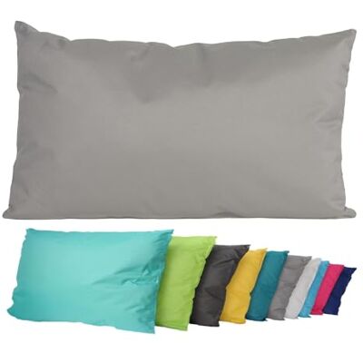 JACK Outdoor Lounge Kissen 30x50cm Dekokissen inkl. Füllung Wasserfest Sitzkissen Garten Stuhl Lotus Effekt, Farbe:Grau JACK Outdoor Lounge Kissen 30x50cm Dekokissen inkl. Füllung Wasserfest Sitzkissen Garten Stuhl Lotus Effekt, Farbe:Grau