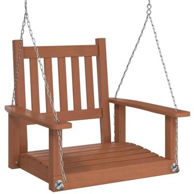 vidaXL Garten-Hängestuhl mit Metallketten Braun Massivholz Tanne, Außenschaukel, Outdoor Schaukel, Garten Hängesessel, Schaukel, Outdoor Hängesessel vidaXL Garten-Hängestuhl mit Metallketten Braun Massivholz Tanne, Außenschaukel, Outdoor Schaukel, Garten Hängesessel, Schaukel, Outdoor Hängesessel