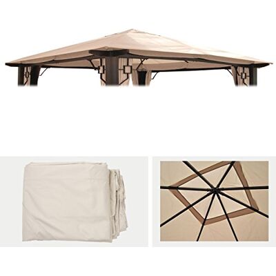 Mendler Ersatzbezug für Dach Pergola Mira-AM 3,5x3,5m Creme Pavillon Mendler Ersatzbezug für Dach Pergola Mira-AM 3,5x3,5m Creme Pavillon