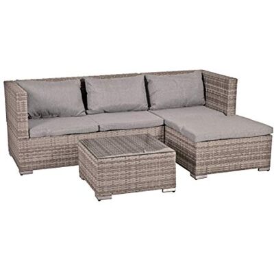 Greemotion Kailua Garten-Lounge, braun-beige, grau, Extra breit Greemotion Kailua Garten-Lounge, braun-beige, grau, Extra breit