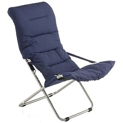 fiam Soft Deck Chair, in der silbernen Farbe Stahlkonstruktion, gepolstert dunkelblau Cod. 127S ALBL fiam Soft Deck Chair, in der silbernen Farbe Stahlkonstruktion, gepolstert dunkelblau Cod. 127S ALBL
