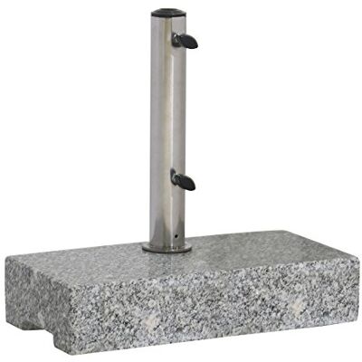 Greemotion 123004 Schirmständer, Balkonständer 25 kg, halb eckig, 45 x 22 x 9 cm, granit Greemotion 123004 Schirmständer, Balkonständer 25 kg, halb eckig, 45 x 22 x 9 cm, granit