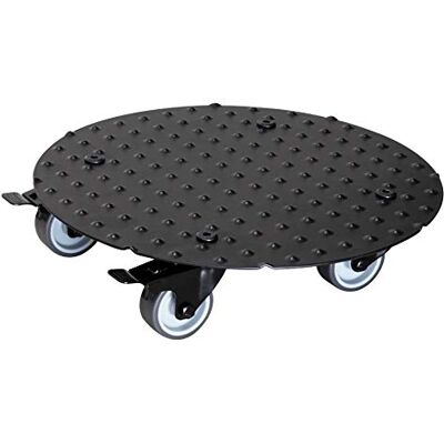 WAGNER Pflanzenroller Alaska Black Ø 30 x 7,5 cm I Blumenroller für Außenbereich + Innenbereich I Aluminium Noppenblech, schwarz I 2 Total-Feststeller I Tragkraft 150 kg I Made in DE 20700701 WAGNER Pflanzenroller Alaska Black Ø 30 x 7,5 cm I Blumenroller für Außenbereich + Innenbereich I Aluminium Noppenblech, schwarz I 2 Total-Feststeller I Tragkraft 150 kg I Made in DE 20700701