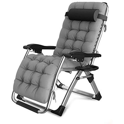 DQCHAIR Terrassenstühle Liegestühle Schwerelosigkeit Chaise Lounges Garten Schaukelstuhl Für Strand Camping Unterstützt 200 kg (Color : Gray) DQCHAIR Terrassenstühle Liegestühle Schwerelosigkeit Chaise Lounges Garten Schaukelstuhl Für Strand Camping Unterstützt 200 kg (Color : Gray)