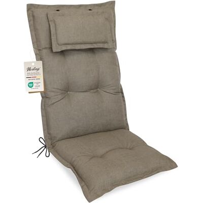 Herlag Hochlehner-Gartenstuhlauflage AVA Sun-Guard 123x50x9cm UV-Schutz gegen Ausbleichen Extra Dicke Sitzauflage 9 cm mit Kopfpolster Polsterauflage Deluxe-Komfort Öko Tex 100 Taupe Herlag Hochlehner-Gartenstuhlauflage AVA Sun-Guard 123x50x9cm UV-Schutz gegen Ausbleichen Extra Dicke Sitzauflage 9 cm mit Kopfpolster Polsterauflage Deluxe-Komfort Öko Tex 100 Taupe