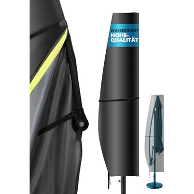 4smile Sonnenschirm Schutzhülle für Schirm 2 bis 4 m, Schwarz Strapazierfähige Ampelschirm Schutzhülle, 420D-Oxford-Stoff, Wasserdicht, UV-beständig, Abdeckung für Garten 4smile Sonnenschirm Schutzhülle für Schirm 2 bis 4 m, Schwarz Strapazierfähige Ampelschirm Schutzhülle, 420D-Oxford-Stoff, Wasserdicht, UV-beständig, Abdeckung für Garten