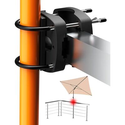 4smile Sonnenschirmhalter Balkongeländer SunnyEasy, Schwarz Funktionale Sonnenschirm Halterung Balkon, flexibel montierbar, Schirmhalterung Balkongeländer ersetzt Sonnenschirmständer 4smile Sonnenschirmhalter Balkongeländer SunnyEasy, Schwarz Funktionale Sonnenschirm Halterung Balkon, flexibel montierbar, Schirmhalterung Balkongeländer ersetzt Sonnenschirmständer
