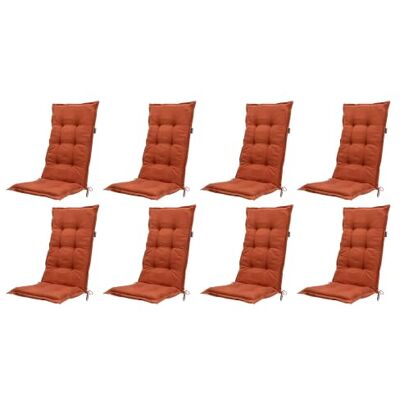 Madison 8er Set Hochlehner Auflagen, Bequeme und Stilvolle Gartenstuhlauflage für Holz-,Stahl-, Oder Kunststoffstühle, Sitzauflage Indoor/Outdoor Stuhlpolster Terra Madison 8er Set Hochlehner Auflagen, Bequeme und Stilvolle Gartenstuhlauflage für Holz-,Stahl-, Oder Kunststoffstühle, Sitzauflage Indoor/Outdoor Stuhlpolster Terra