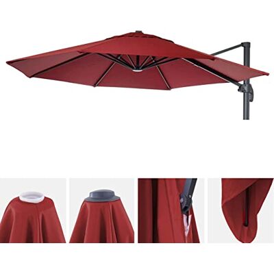 Mendler Sonnenschirmbezug HWC-A96, 8 Streben rund Ø4m 220g/m² Polyester, Ersatz-Bezug z.B. für Ampelschirm HWC-A96 Bordeaux Mendler Sonnenschirmbezug HWC-A96, 8 Streben rund Ø4m 220g/m² Polyester, Ersatz-Bezug z.B. für Ampelschirm HWC-A96 Bordeaux