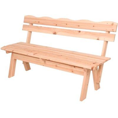 Spetebo Massivholz Gartenbank 3-Sitzer mit Rückenlehne 150 x 62 cm Holz Sitzbank wetterfest, 200 kg Belastbarkeit, Landhaus Stil, Echtholz, Für Balkon und Terrasse Spetebo Massivholz Gartenbank 3-Sitzer mit Rückenlehne 150 x 62 cm Holz Sitzbank wetterfest, 200 kg Belastbarkeit, Landhaus Stil, Echtholz, Für Balkon und Terrasse