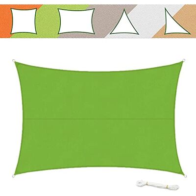 casa pura Sonnensegel 5 x 7 m, Hellgrün inkl. Befestigungsmaterial Rechteck Reißfestes Polyester-Gewebe Wasserabweisend imprägniert Sonnenschutz casa pura Sonnensegel 5 x 7 m, Hellgrün inkl. Befestigungsmaterial Rechteck Reißfestes Polyester-Gewebe Wasserabweisend imprägniert Sonnenschutz