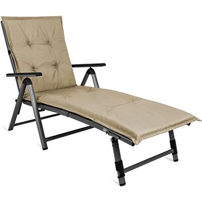 normani Gartenliege Auflage Sonnenliege Polster Polsterauflage mit weicher 6 cm Füllung Liegepolster aus wasserdichtem Material und Befestigungsbändern 195x55 cm Beige 195 x 55 x 6 cm normani Gartenliege Auflage Sonnenliege Polster Polsterauflage mit weicher 6 cm Füllung Liegepolster aus wasserdichtem Material und Befestigungsbändern 195x55 cm Beige 195 x 55 x 6 cm